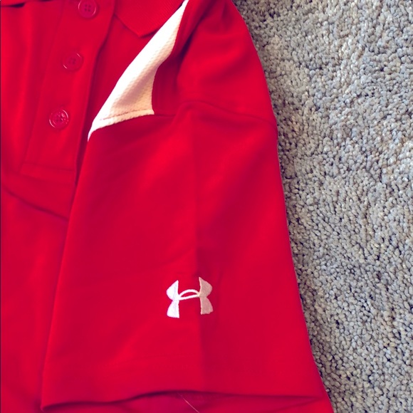 Under Armour Women's Red Polo Shirt - Picture 5 of 11